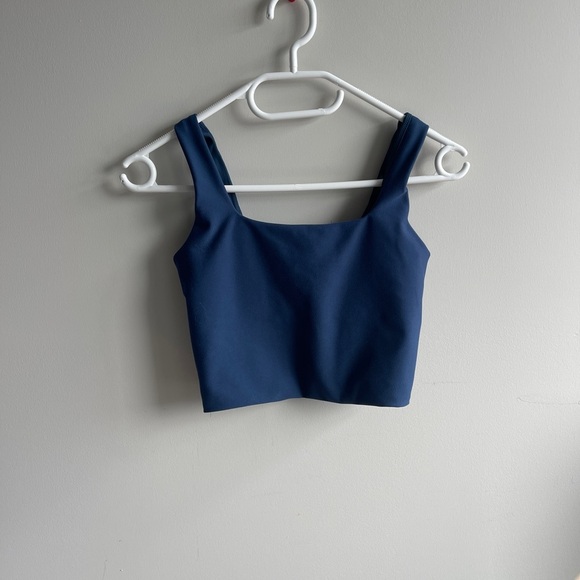 Abercrombie & Fitch YPB Sculptlux Squareneck Navy Blue Women's Top Midnight XS - Picture 1 of 4